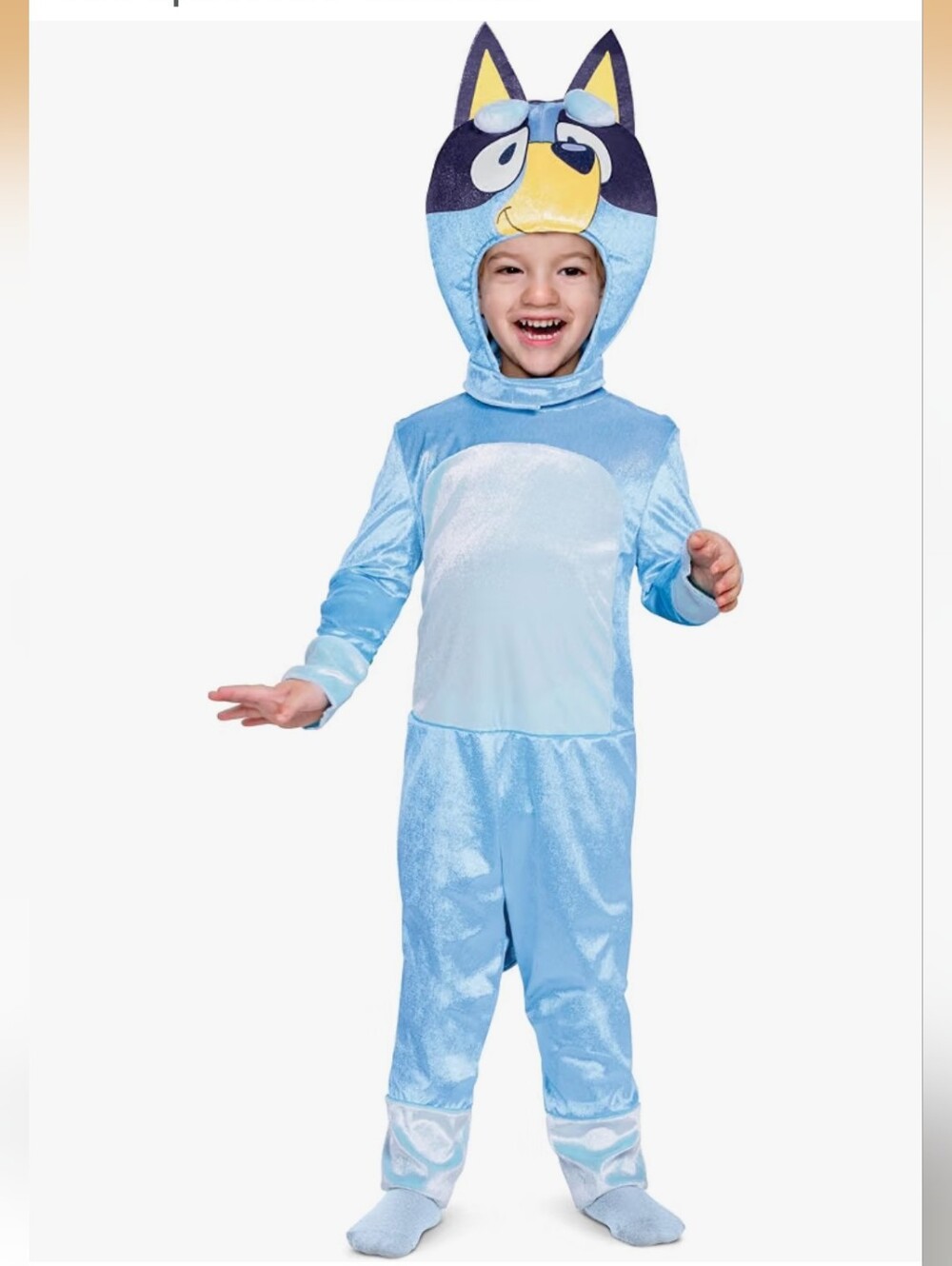 Bluey Kids 3t-4t Halloween Costume With Jumpsuit And Head Piece New
